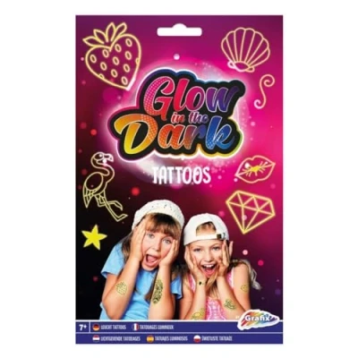 Afbeelding van Grafix Glow In The Dark Tattoos Assorti