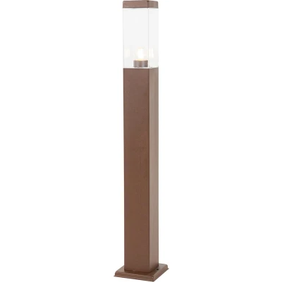 Afbeelding van QAZQA Moderne buitenlamp paal roestbruin 80 cm Malios