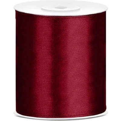 Afbeelding van Donker Rood Satijn Lint 100 mm/ 25 m