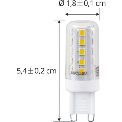 Afbeelding van Arcchio LED lamp, G9, 2.700 K, 2,6 W, helder, 485 lm