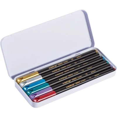 Afbeelding van edding 1200 ass. metallic teken/kleur stift 6ST 1 3 mm / 4 6