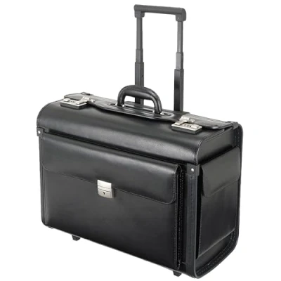 Afbeelding van Alassio 92301 SILVANA Pilotenkoffer kunstleer zwart ca. 48 x 39,5 23 cm, zwart, mm, pilotenkoffer, zwart.,