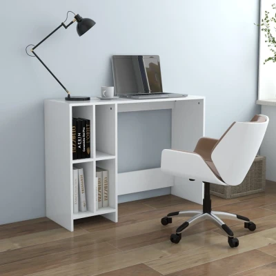 Afbeelding van Bureau 102,5x35x75 cm bewerkt hout wit