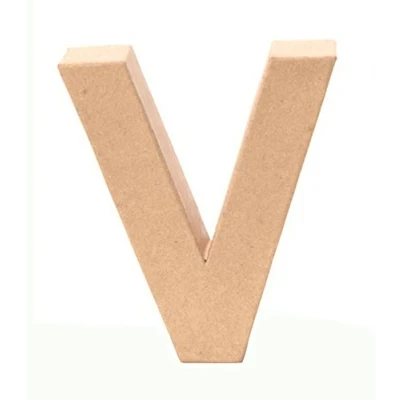 Afbeelding van GLOREX Kartonnen letter V, naturel, V