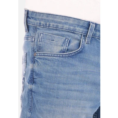 Afbeelding van Tom Tailor Heren Jeans Broeken Marvin regular/straight Fit Blauw Volwassenen Denim Jeansbroek