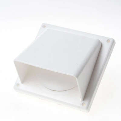 Afbeelding van Weckx Gevelklep kunststof met kap/klep wit diameter 100 125mm