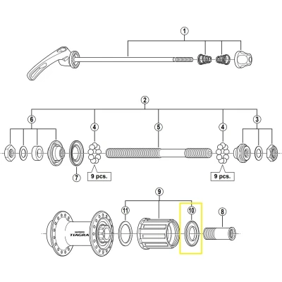Afbeelding van Stofkap rechts Shimano FH 4500