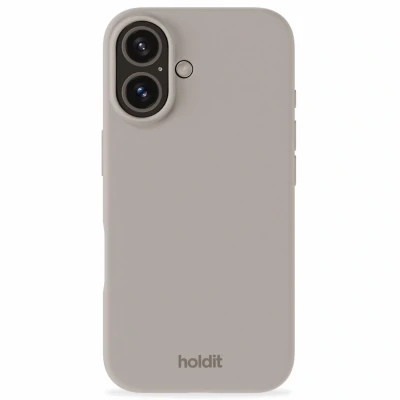 Afbeelding van Holdit Hoesje Geschikt voor iPhone 16 Plus Siliconen Silicone Case bruin
