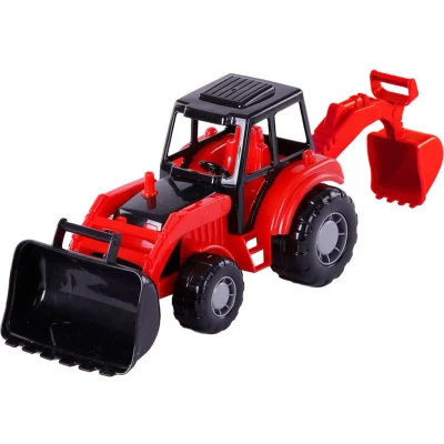 Afbeelding van Cavallino Toys Junior Graafmachine Tractor Rood