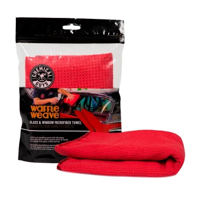Afbeelding van Chemical Guys MIC707 Microvezel handdoek voor ramen en wafelglas, rood, 61 x 40,6 cm