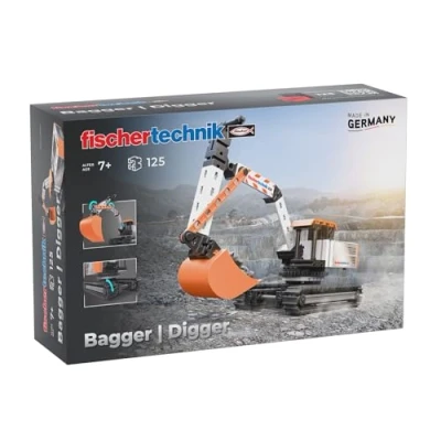 Afbeelding van fischertechnik Digger 576104 educatief bouwspeelgoed, graafmachine, voor kinderen vanaf 7 jaar, oranje