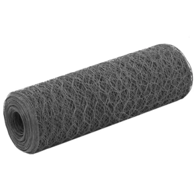 Afbeelding van Kippengaas 25x0,5 m staal met PVC coating grijs