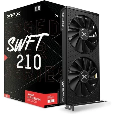 Afbeelding van XFX AMD Radeon RX 7600 Videokaart SWFT210 CORE 8 GB GDDR6 RAM PCIe x16 PCI Express, HDMI, DisplayPort