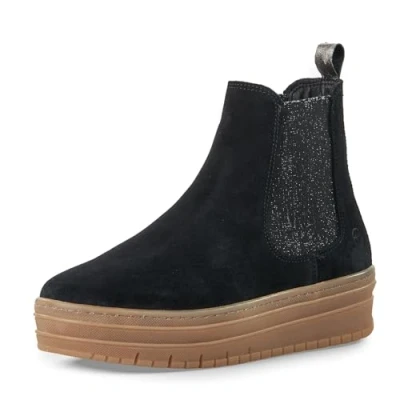 Afbeelding van Tamaris Chelsea Korte laarzen, Dames, Maat: 36, Black Leer/ synthetisch
