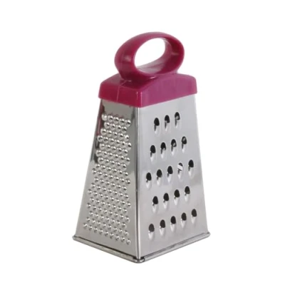 Afbeelding van Easy Make KB6791 rasp met 4 zijden, roestvrij staal, rood/zwart/paars/groen, 6,5 x 5,3 12,7 cm