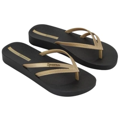 Afbeelding van Anatomic Bossa Soft Slippers Dames Black Gold 990 37 Zwart
