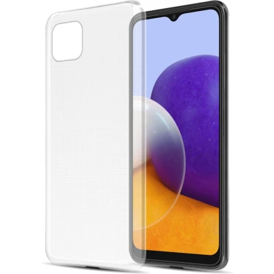 Afbeelding van Cadorabo Hoesje geschikt voor Samsung Galaxy A22 5G in VOLLEDIG TRANSPARANT Beschermhoes gemaakt van flexibel TPU Silicone Case Cover
