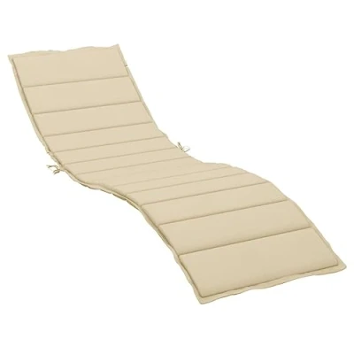 Afbeelding van vidaXL Ligstoelkussen, beige, 200 x 50 3 cm, Oxford stof