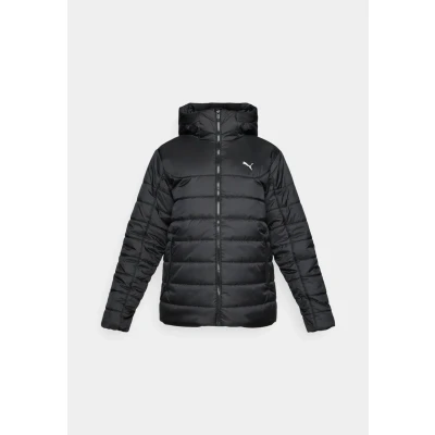 Afbeelding van Essentials gewatteerd jack met capuchon voor Dames, Zwart, Maat L PUMA