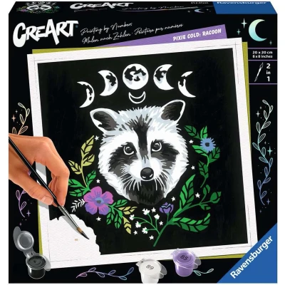 Afbeelding van Ravensburger Pixie Cold Edition Raccoon Schilderen op nummer voor volwassenen