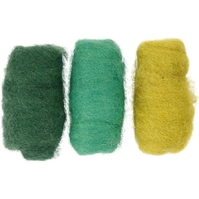Afbeelding van Colortime Gekaarde Wol Groen 10 Gram 3 Stuks