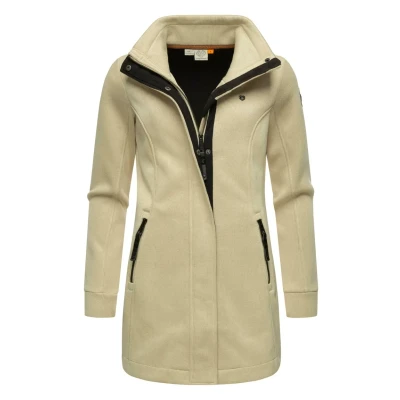 Afbeelding van Ragwear Letrice Bonded Halflange jas, Dames, Maat: XS, Ecru