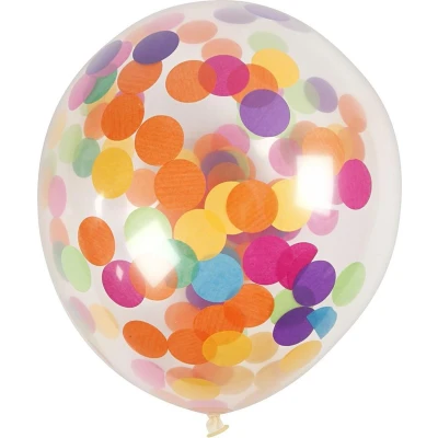 Afbeelding van Creotime Ballonnen Voor Helium Met Confetti 4 Stuks