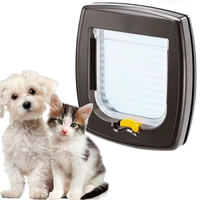 Afbeelding van Ferplast Katten En Hondenluik Swing 1 Bruin/transparant