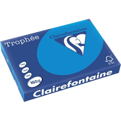 Afbeelding van Clairefontaine Trophée Intens, gekleurd papier, A3, 160 g, 250 vel, turkoois papier
