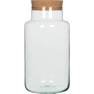 Afbeelding van Mica Decorations chela voorraadpot transparant maat in cm: 36 x 19
