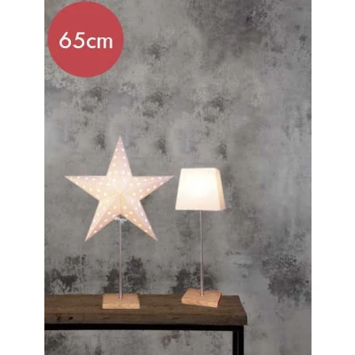 Afbeelding van Staande kerstster duo Leo hout