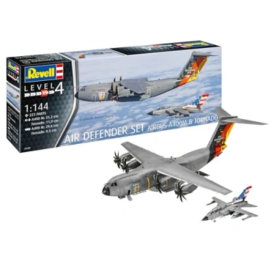 Afbeelding van 1:144 Revell 03789 Air Defender Set Airbus A400M Atlas + Tornado IDS Plastic Modelbouwpakket