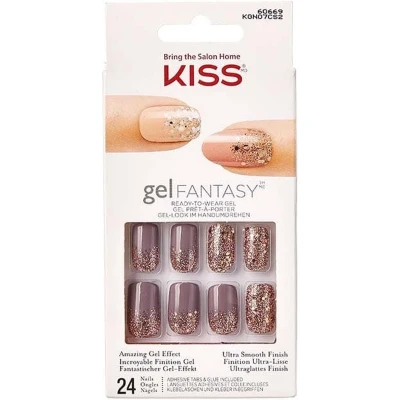 Afbeelding van Kiss Gellak Gel Fantasy Nails Kunstnagels 28 stuks Nepnagels Rush Hour
