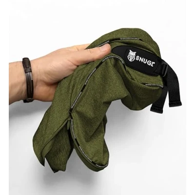 Image de Housse de Rechange SNUGL Compatible avec les Oreillers Voyage Adultes Petite Taille Lavable en Machine Entretien Facile (Vert Olive)