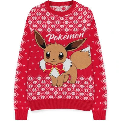Afbeelding van Pokémon Eevee Kersttrui Rood S