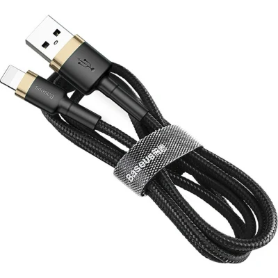 Afbeelding van Baseus Geweven Nylon USB naar Lightning Kabel 2M Zwart