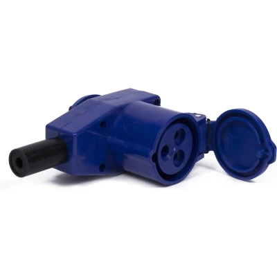 Afbeelding van Benson CEE Hoek Connector Haaks 16A 220 Volt Inclusief Schuko Stopcontact