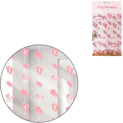 Afbeelding van Hangdecoratie baby girl 6 stuks