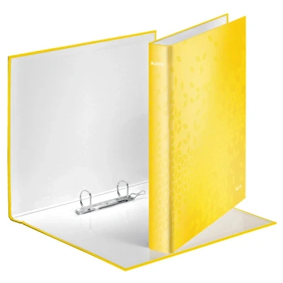 Image de Leitz 4241 WOW classeur avec 2 anneaux en D (40 mm) jaune