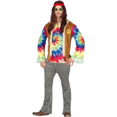 Afbeelding van Fiestas Guirca Kostuum Striped Hippie maat M (48 50)