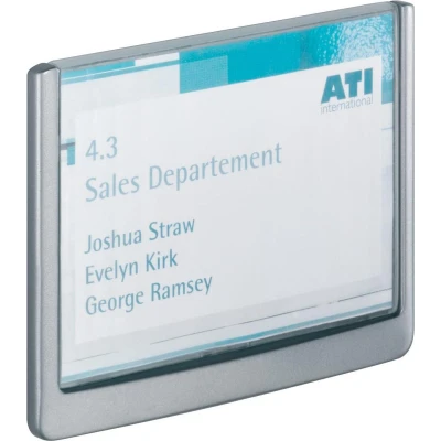 Afbeelding van Durable Click Sign deurnaamhouder, ft 14,9 x 10,5 cm, grijs Deurnaamhouder