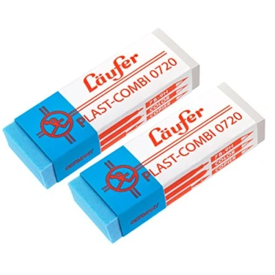Afbeelding van PASSATOIA 69849 PLAST COMBI 0720 gomma da cancellare, per mat, pastel en inchiostri tuschen, in blisterverpakking bevat 2 gum, stuks