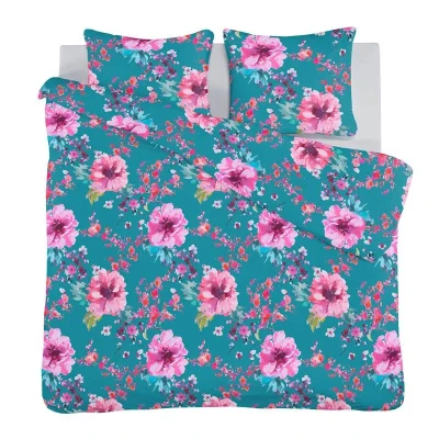 Afbeelding van iSeng Flower Dekbedovertrek Tweepersoons 200x200/220 cm Multi kleur