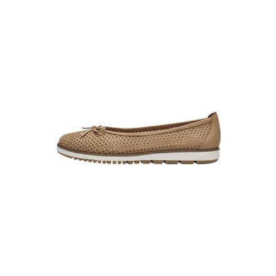 Afbeelding van Tamaris Ballerina&#039;s, Dames, Maat: 38, Camel Leer