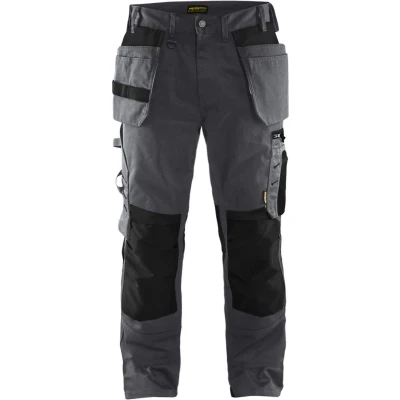 Afbeelding van Blaklader Werkbroek met spijkerzakken 1555 1860 Medium Grijs/Zwart C58