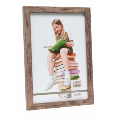 Afbeelding van Deknudt Frames fotolijst S45RH3 bruin hout 15x20 cm