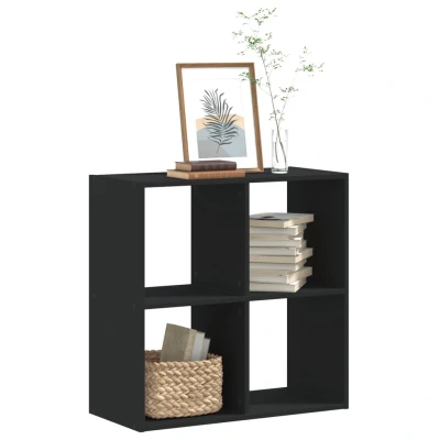Afbeelding van Boekenkast 68,5x32x68,5 cm bewerkt hout zwart