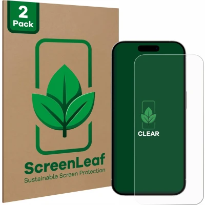 Afbeelding van ScreenLeaf Screenprotector voor Apple iPhone 15 / Pro Duurzame schermbescherming Folie Beschermfolie transparant (2 Stuks)