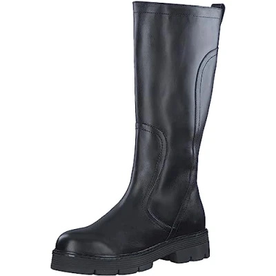 Afbeelding van MARCO TOZZI MT Vegan and Feel Me insole Dames Long Boot Flat BLACK Maat 40