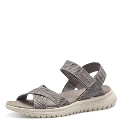Afbeelding van s.Oliver Dames 5 28601 44 plateausandalen voor dames, Taupe, 42 EU
